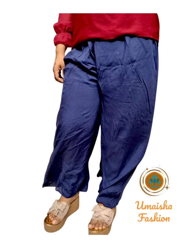Regular Wear Comfortable Solid Color Palazzo for Woman - Image 3