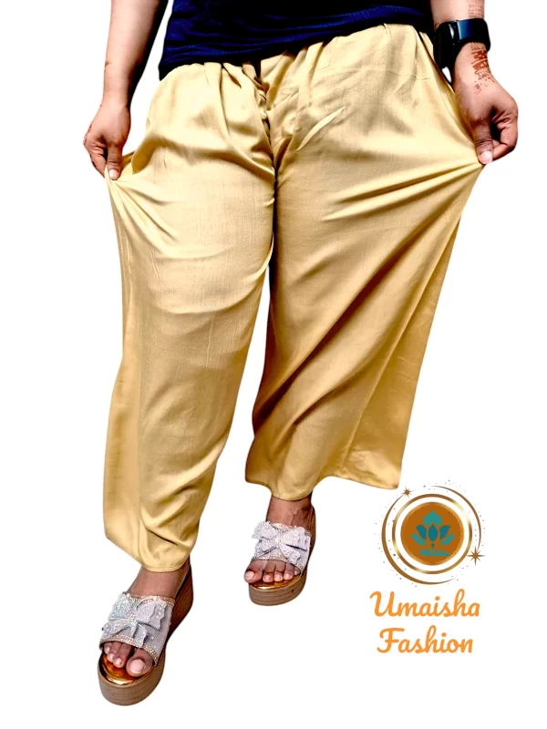 Regular Wear Comfortable Solid Color Palazzo for Woman. - Image 2