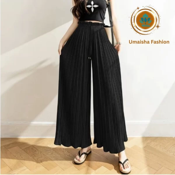 Soft & Stretchable China Linen Palazzo For Women . - Image 2