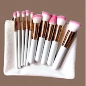 Kabuki Professional Makeup Brush Set - 10 pcs .